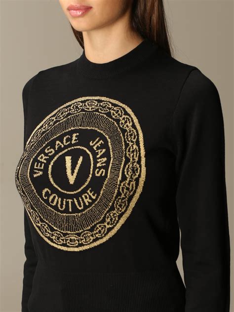 versace jeans pullover damen gold|versace jeans couture women.